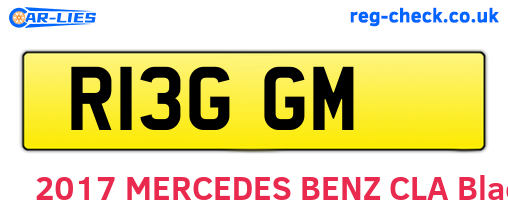 R13GGM are the vehicle registration plates.