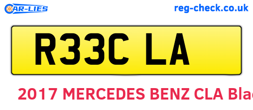 R33CLA are the vehicle registration plates.