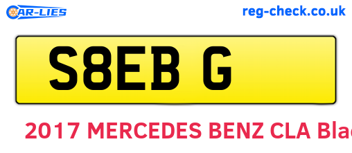 S8EBG are the vehicle registration plates.