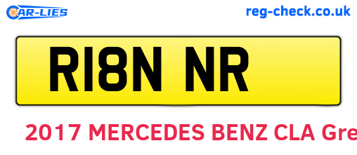 R18NNR are the vehicle registration plates.