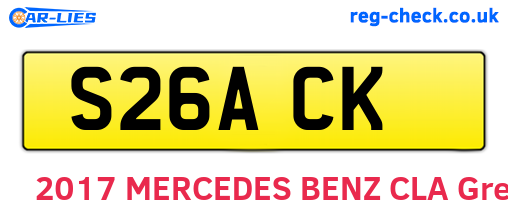 S26ACK are the vehicle registration plates.