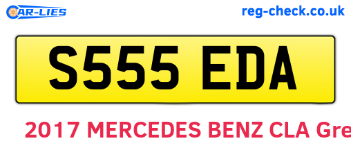 S555EDA are the vehicle registration plates.