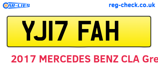 YJ17FAH are the vehicle registration plates.