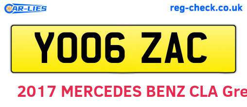 YO06ZAC are the vehicle registration plates.