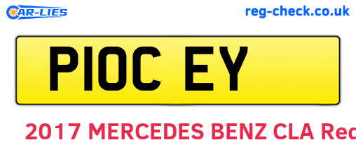 P10CEY are the vehicle registration plates.