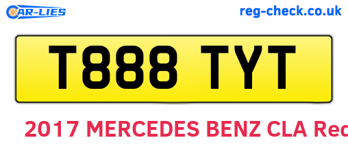T888TYT are the vehicle registration plates.