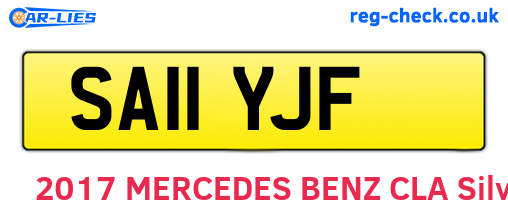 SA11YJF are the vehicle registration plates.