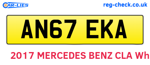AN67EKA are the vehicle registration plates.