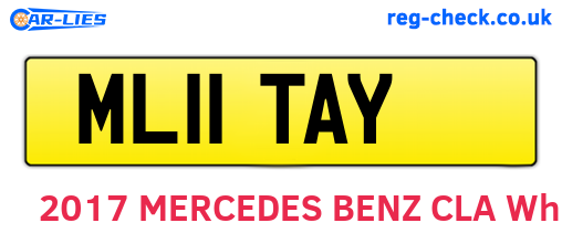 ML11TAY are the vehicle registration plates.