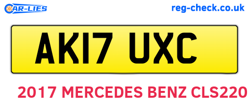 AK17UXC are the vehicle registration plates.