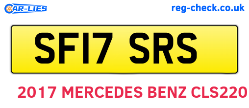SF17SRS are the vehicle registration plates.