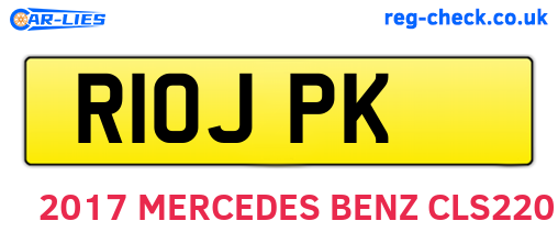 R10JPK are the vehicle registration plates.