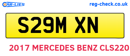 S29MXN are the vehicle registration plates.