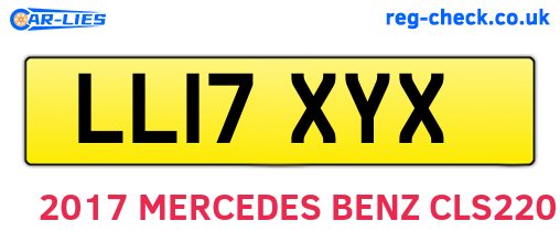 LL17XYX are the vehicle registration plates.