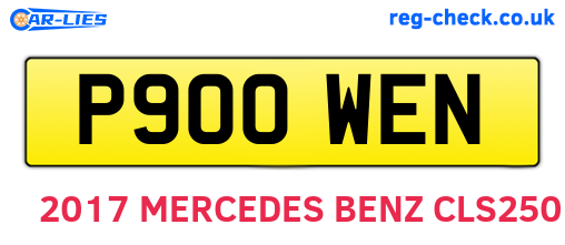P900WEN are the vehicle registration plates.