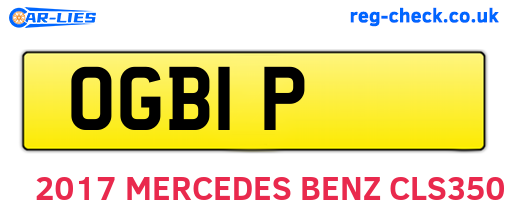 OGB1P are the vehicle registration plates.