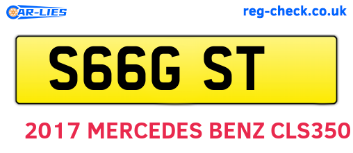 S66GST are the vehicle registration plates.