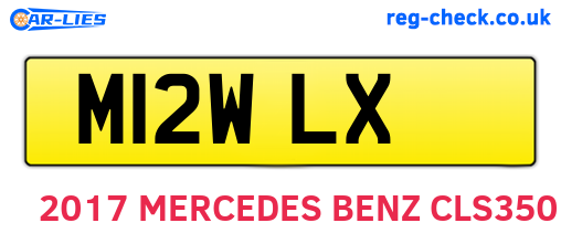 M12WLX are the vehicle registration plates.