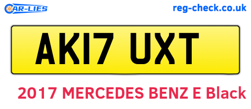 AK17UXT are the vehicle registration plates.