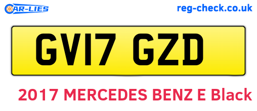 GV17GZD are the vehicle registration plates.