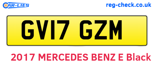 GV17GZM are the vehicle registration plates.
