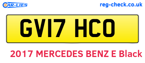 GV17HCO are the vehicle registration plates.