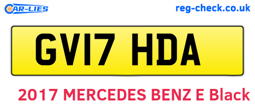 GV17HDA are the vehicle registration plates.