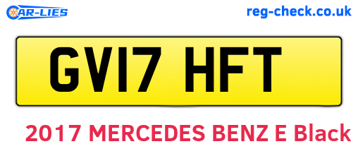 GV17HFT are the vehicle registration plates.