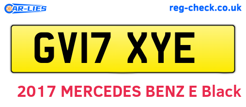 GV17XYE are the vehicle registration plates.