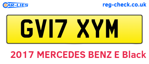GV17XYM are the vehicle registration plates.