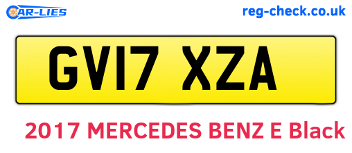 GV17XZA are the vehicle registration plates.