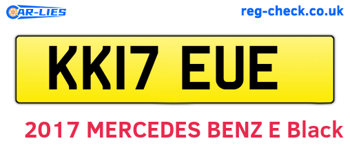 KK17EUE are the vehicle registration plates.