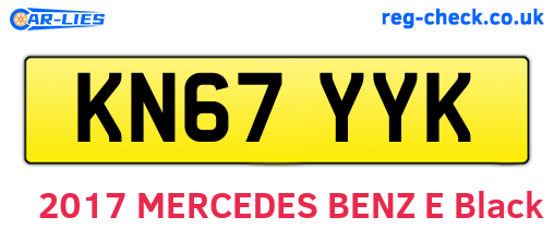 KN67YYK are the vehicle registration plates.