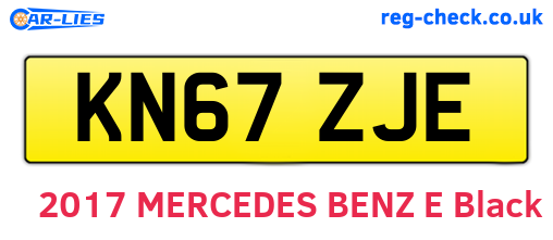 KN67ZJE are the vehicle registration plates.
