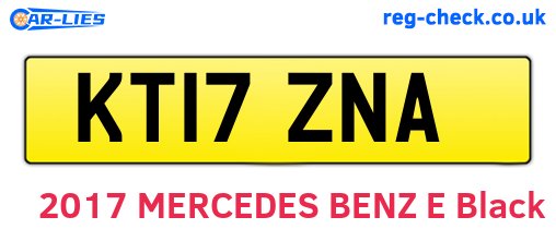 KT17ZNA are the vehicle registration plates.