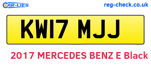 KW17MJJ are the vehicle registration plates.