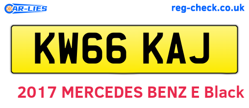 KW66KAJ are the vehicle registration plates.