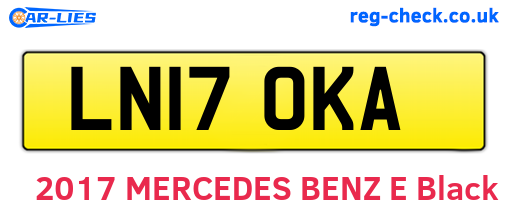 LN17OKA are the vehicle registration plates.