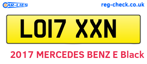 LO17XXN are the vehicle registration plates.