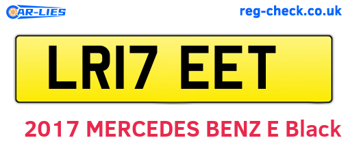 LR17EET are the vehicle registration plates.