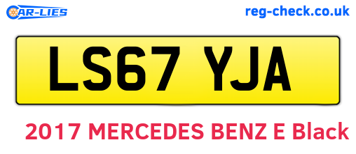 LS67YJA are the vehicle registration plates.