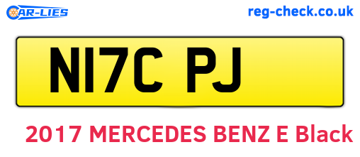 N17CPJ are the vehicle registration plates.
