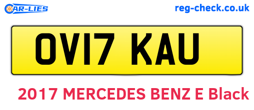 OV17KAU are the vehicle registration plates.