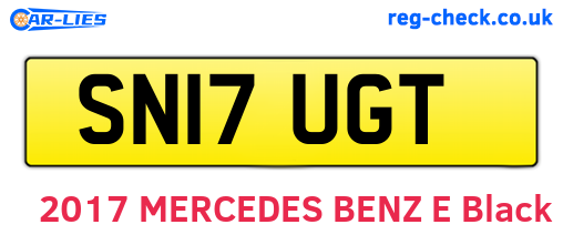 SN17UGT are the vehicle registration plates.