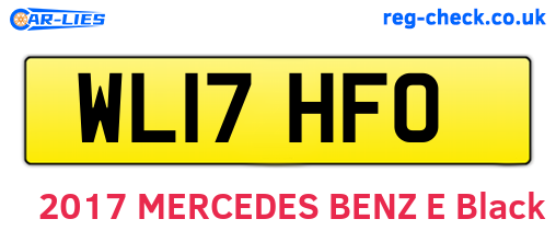 WL17HFO are the vehicle registration plates.