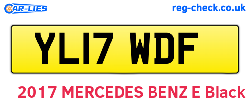 YL17WDF are the vehicle registration plates.