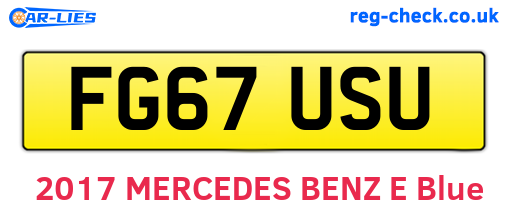 FG67USU are the vehicle registration plates.