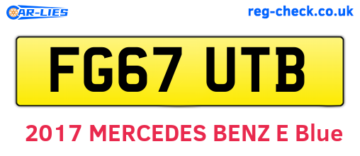 FG67UTB are the vehicle registration plates.