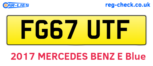 FG67UTF are the vehicle registration plates.