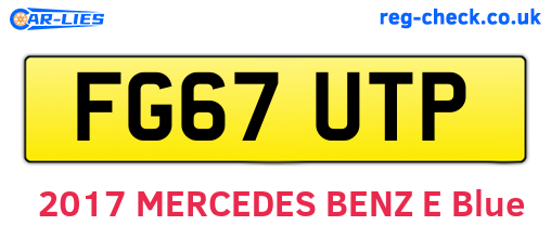 FG67UTP are the vehicle registration plates.